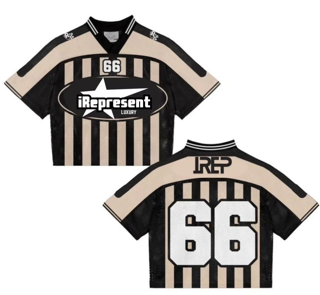 iRepresent Luxury striped jersey — front and back
