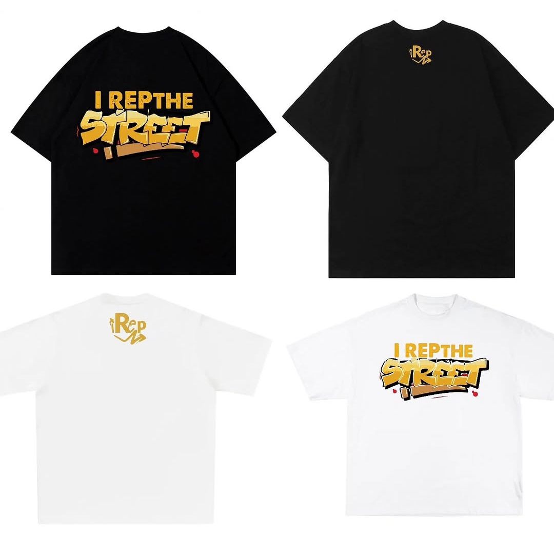 iRep the Street tee — black and white