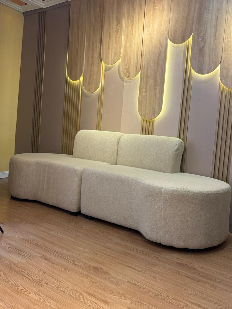 iRepresent Studio — gold arch seating area